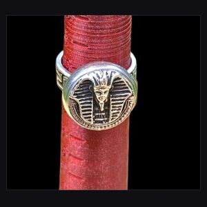 925 Poison Ring Egyptian Revival Size 7